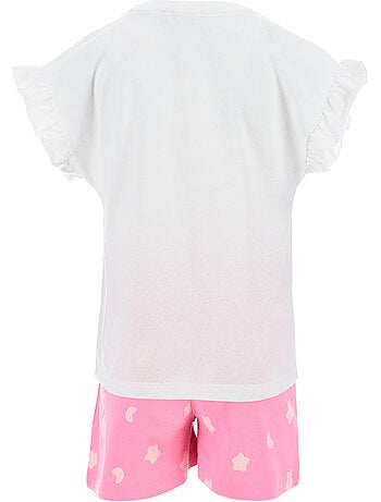 Pijama curto bluey rosa menina | licença oficial