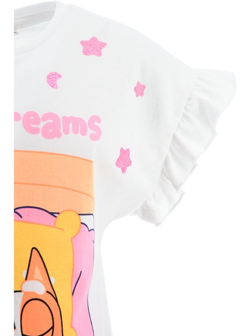 Pijama curto bluey rosa menina | licença oficial - Kiabi Pijama curto bluey rosa menina | licença oficial - Kiabi