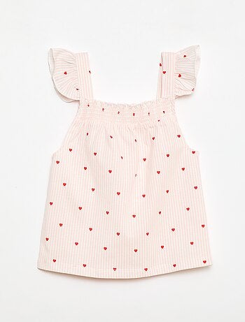 Pijama Curto Blusa com Folho + Calções - 2 Peças