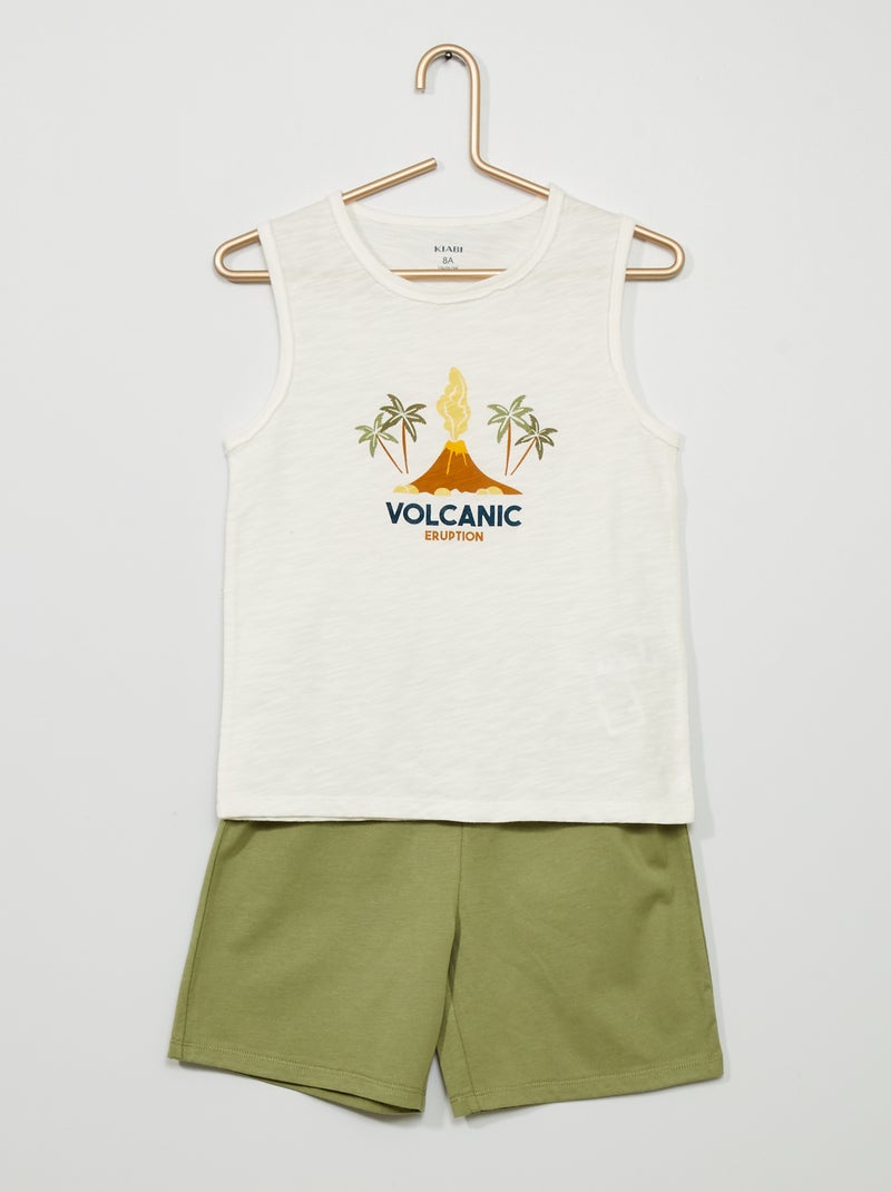 Pijama curto BRANCO - Kiabi
