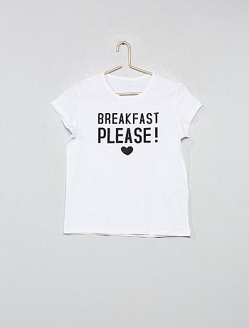 Pijama curto 'breakfast' - Kiabi