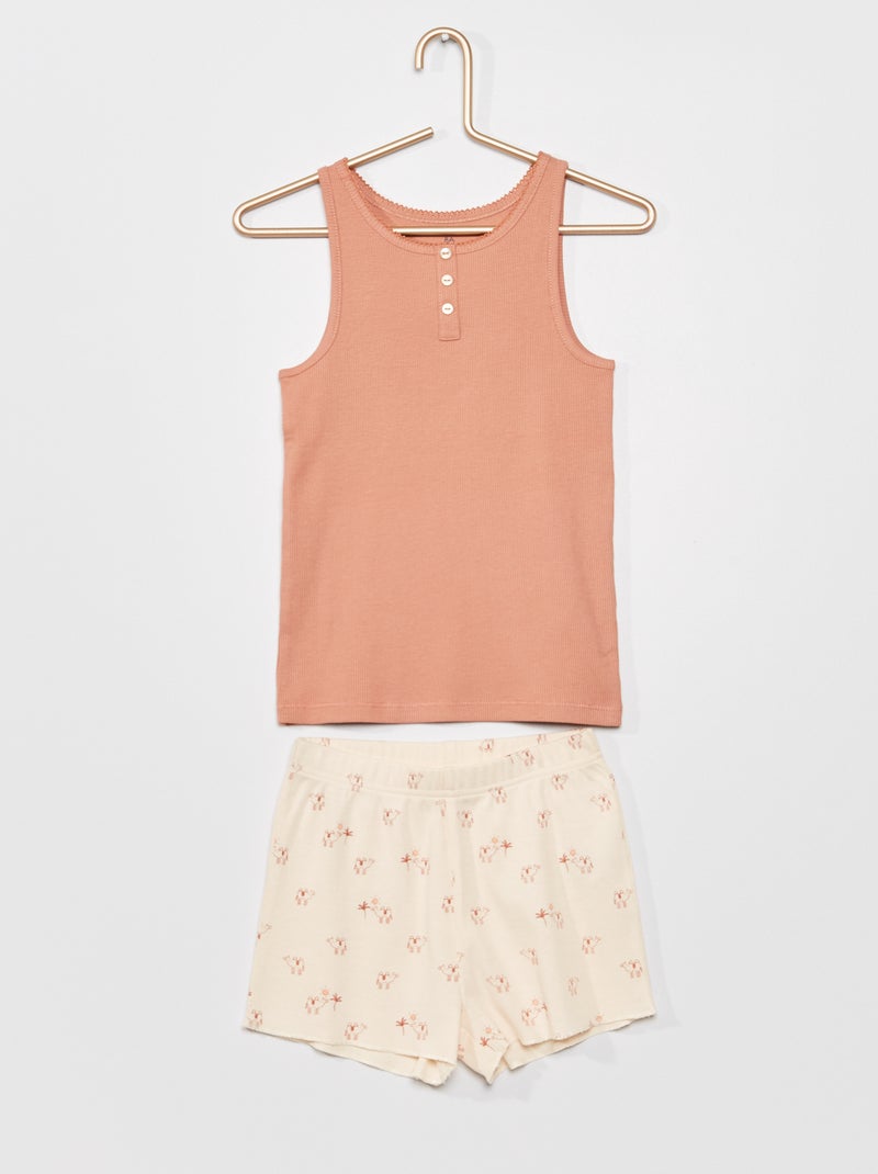 Pijama curto Camel - Kiabi