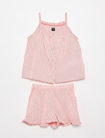 Pijama Curto Camisola de Alças + Calções - 2 Peças