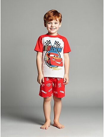 Pijama curto cars vermelho menino | licença oficial