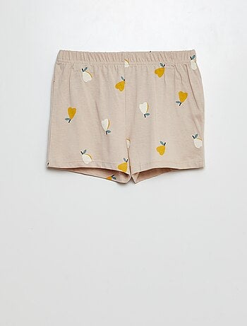 Pijama curto com calções + t-shirt - 2 peças