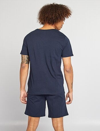 Pijama curto com calções + t-shirt - 2 peças