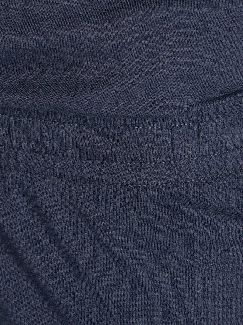 Pijama curto com calções + t-shirt - 2 peças AZUL - Kiabi