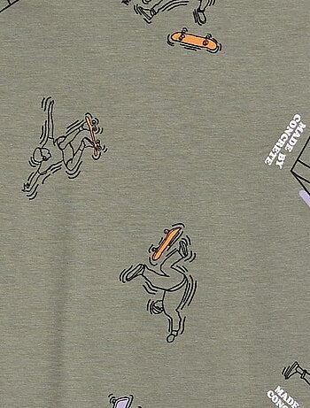 Pijama curto com calções + t-shirt - 2 peças