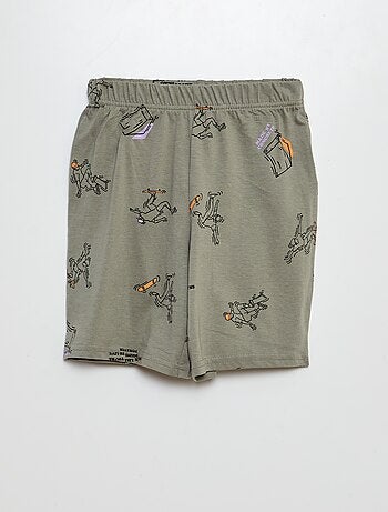 Pijama curto com calções + t-shirt - 2 peças