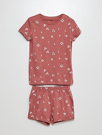 Pijama curto com calções + t-shirt - 2 peças