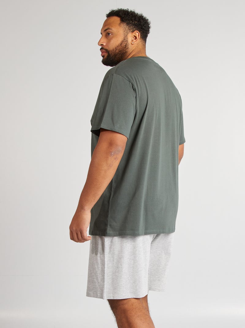 Pijama curto com calções + t-shirt 'Minecraft' - 2 peças PRETO - Kiabi