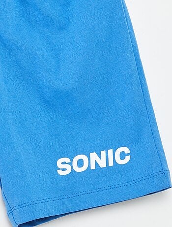 Pijama curto com calções + t-shirt 'Sonic' - 2 peças