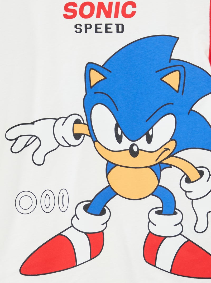 Pijama curto com calções + t-shirt 'Sonic' - 2 peças Azul - Kiabi