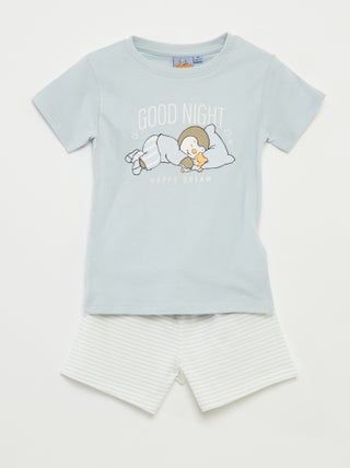 Pijama curto com calções + t-shirt 'Tchoupi' - 2 peças