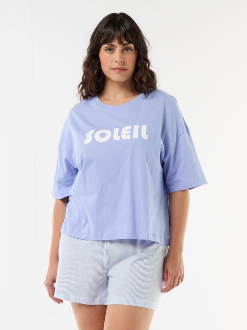 Pijama Curto com Estampado - 2 Peças - Kiabi