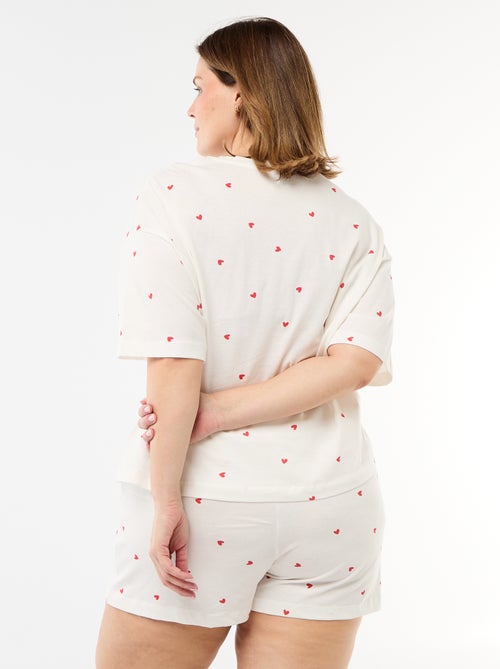 Pijama Curto com Estampado - 2 Peças - Kiabi