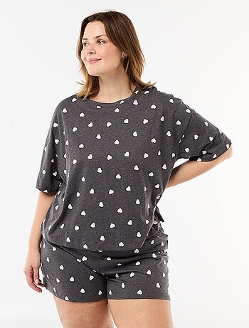 Pijama Curto com Estampado - 2 Peças