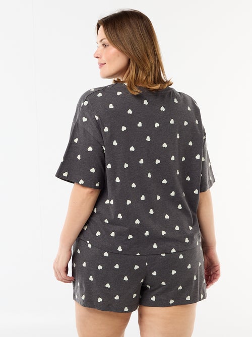 Pijama Curto com Estampado - 2 Peças - Kiabi