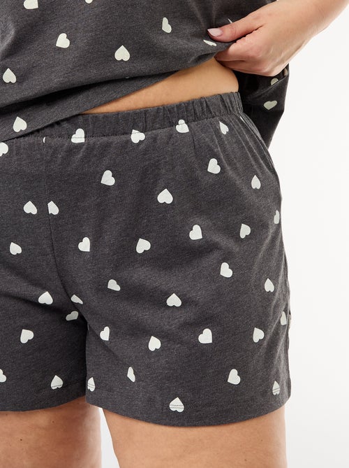 Pijama Curto com Estampado - 2 Peças - Kiabi