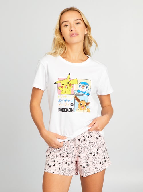 Pijama curto com estampado 'Pokémon' - 2 peças - Kiabi