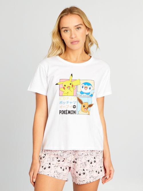 Pijama curto com estampado 'Pokémon' - 2 peças - Kiabi