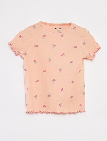Pijama curto com nervuras -