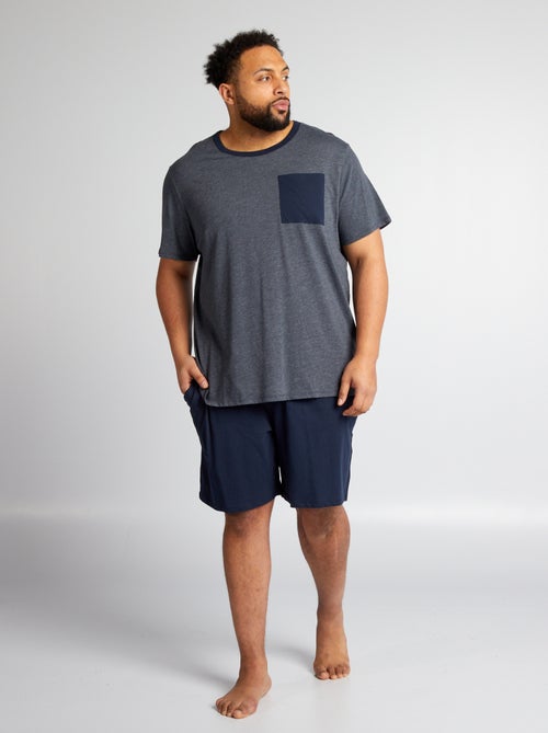 Pijama curto com t-shirt + calções  - 2 peças - Kiabi