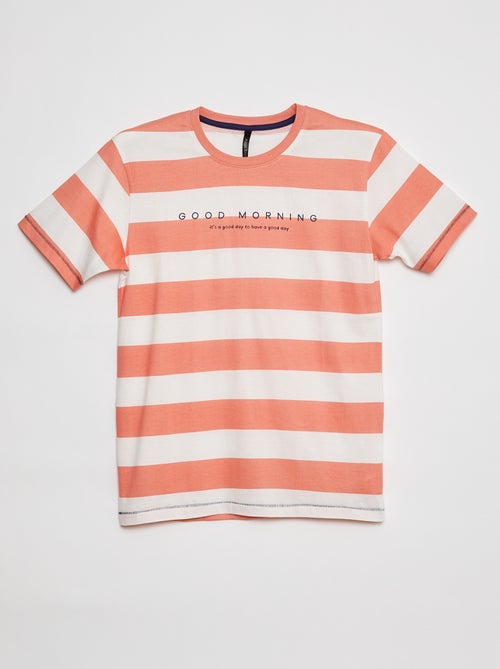 Pijama curto com t-shirt + calções - 2 peças - Kiabi