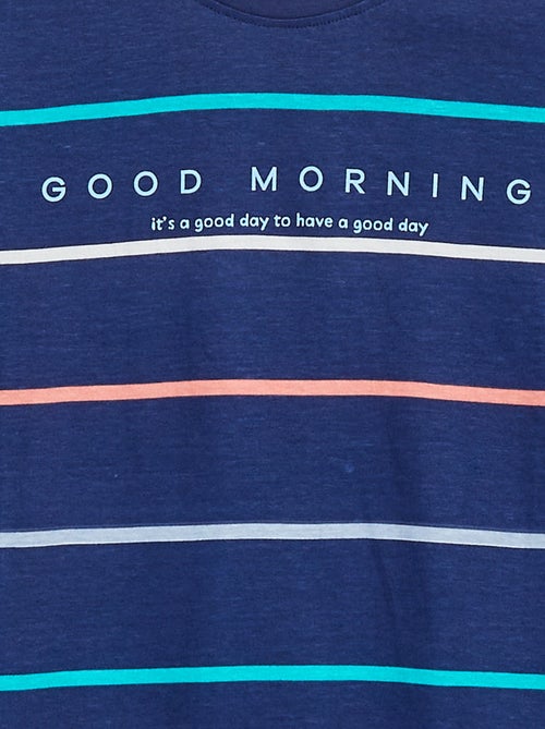 Pijama curto com t-shirt + calções - 2 peças - Kiabi