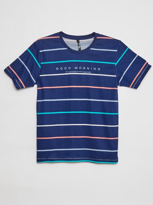 Pijama curto com t-shirt + calções - 2 peças - Kiabi