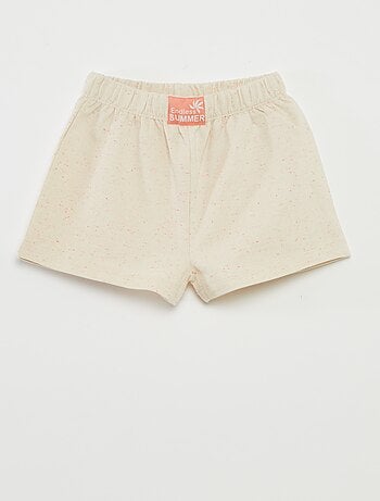 Pijama curto com t-shirt + calções - 2 peças