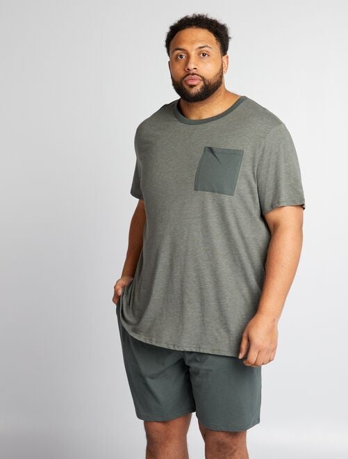 Pijama curto com t-shirt + calções  - 2 peças - Kiabi