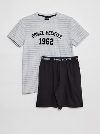 Pijama curto com t-shirt + calções - 2 peças