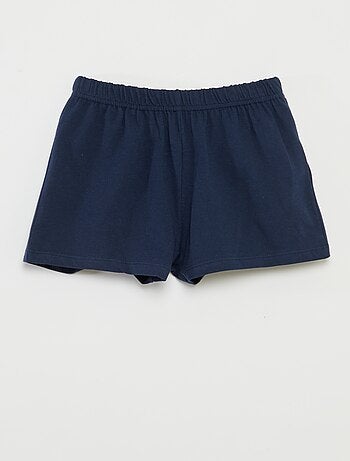 Pijama curto com t-shirt + calções - 2 peças