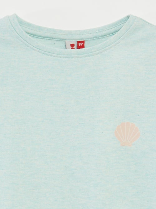 Pijama curto com t-shirt + calções - 2 peças - Kiabi