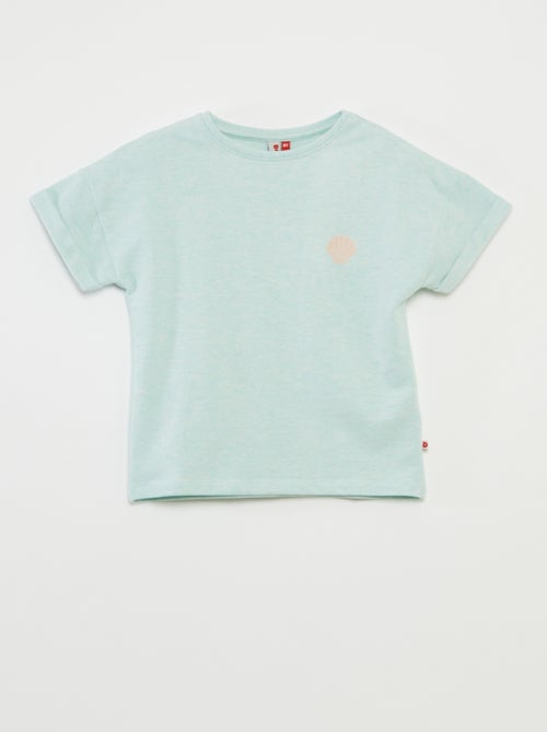 Pijama curto com t-shirt + calções - 2 peças - Kiabi