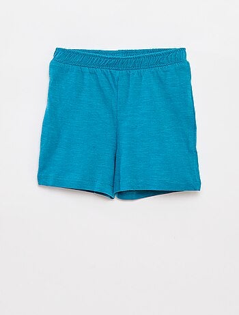 Pijama curto com t-shirt manga cava + calções - 2 peças