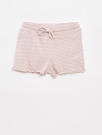 Pijama curto com t-shirt manga cava + calções - 2 peças