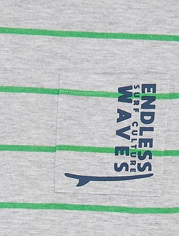 Pijama curto de 2 peças - t-shirt com estampado + calções
