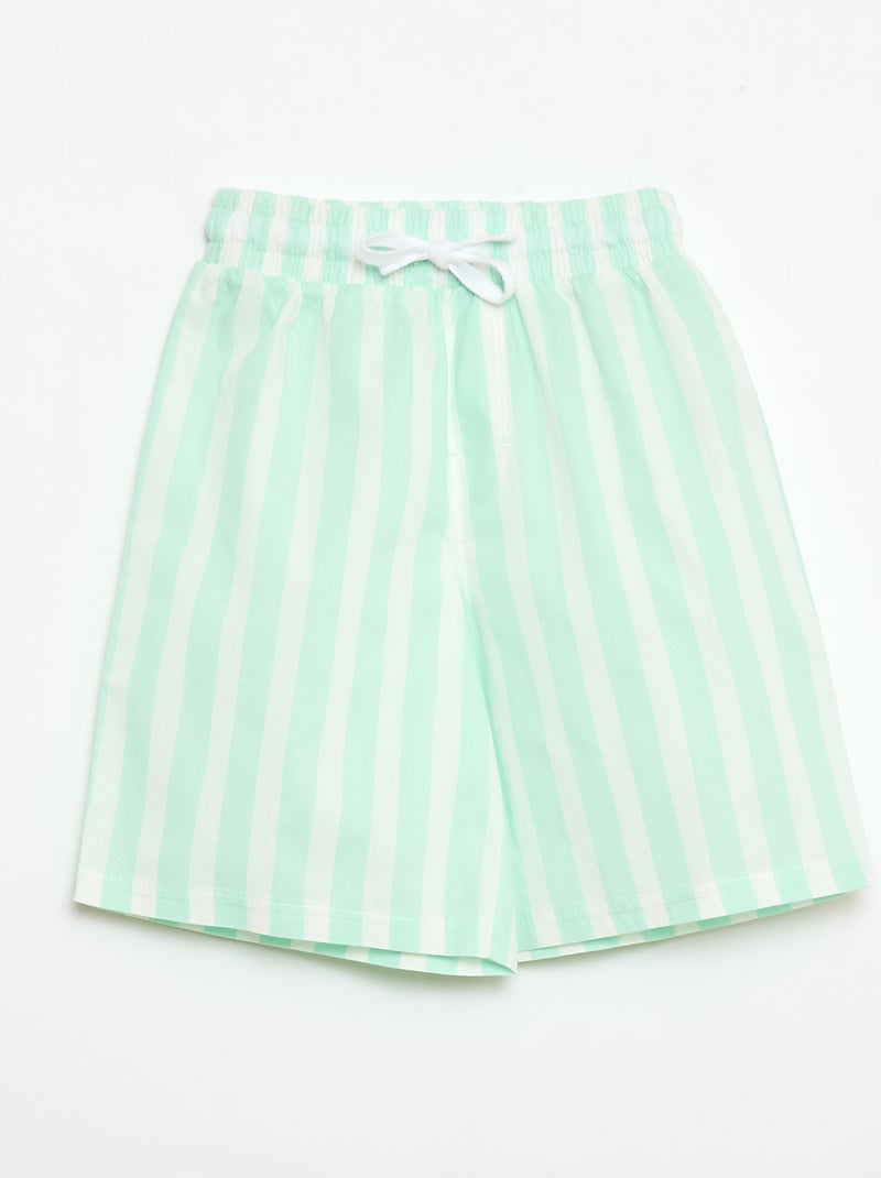 Pijama curto de 2 peças: Calções e T-shirt Branco - Kiabi