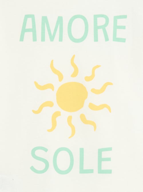 Pijama curto de 2 peças: Calções e T-shirt - Kiabi