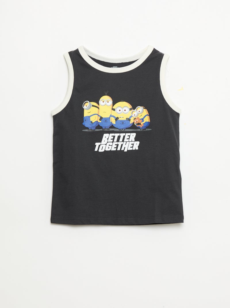 Pijama curto de 2 peças Cinza - Kiabi