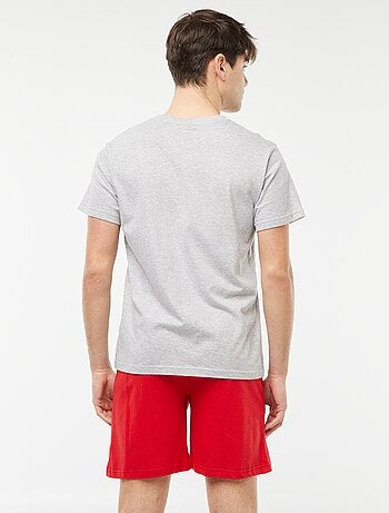 Pijama curto de 2 peças com estampado divertido