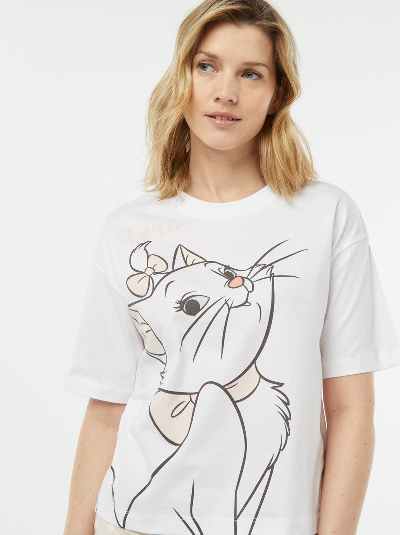 Pijama curto de 2 peças com estampado 'Maria' ROSA - Kiabi