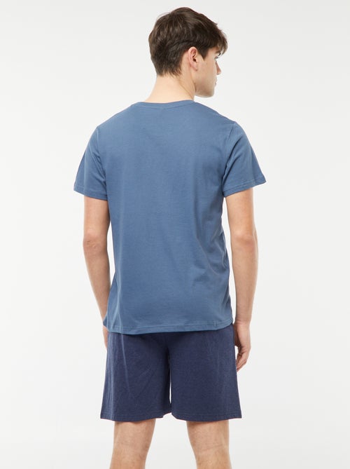 Pijama curto de 2 peças com estampado ninja - Kiabi