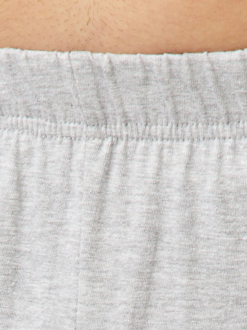 Pijama curto de 2 peças com estampado PRETO - Kiabi
