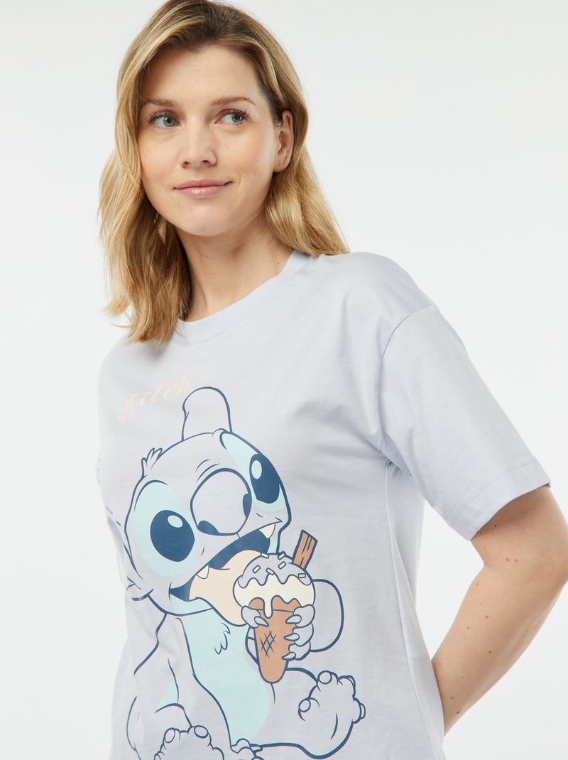 Pijama curto de 2 peças com estampado 'Stitch' AZUL - Kiabi