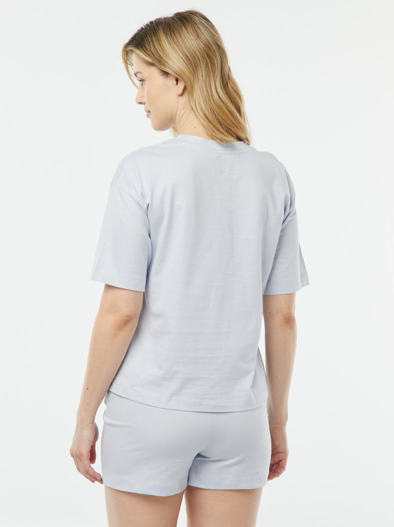 Pijama curto de 2 peças com estampado 'Stitch' AZUL - Kiabi