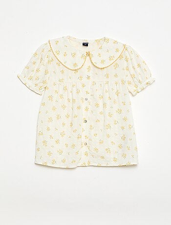 Pijama curto de 2 peças com folhos
