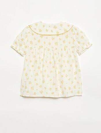Pijama curto de 2 peças com folhos